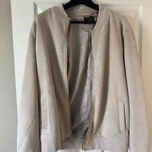 Marconi Men's Medium Ivory/White Bomber Jacket